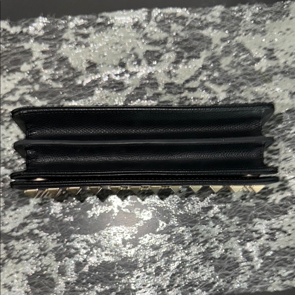 Valentino Black and Gold Studded Clutch - Picture 5 of 7